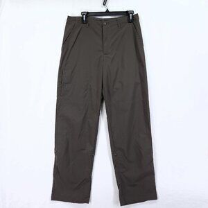 Patagonia Hiking Pants Women's 12 Lightweight Nylon Wide Leg Zip Pocket Green